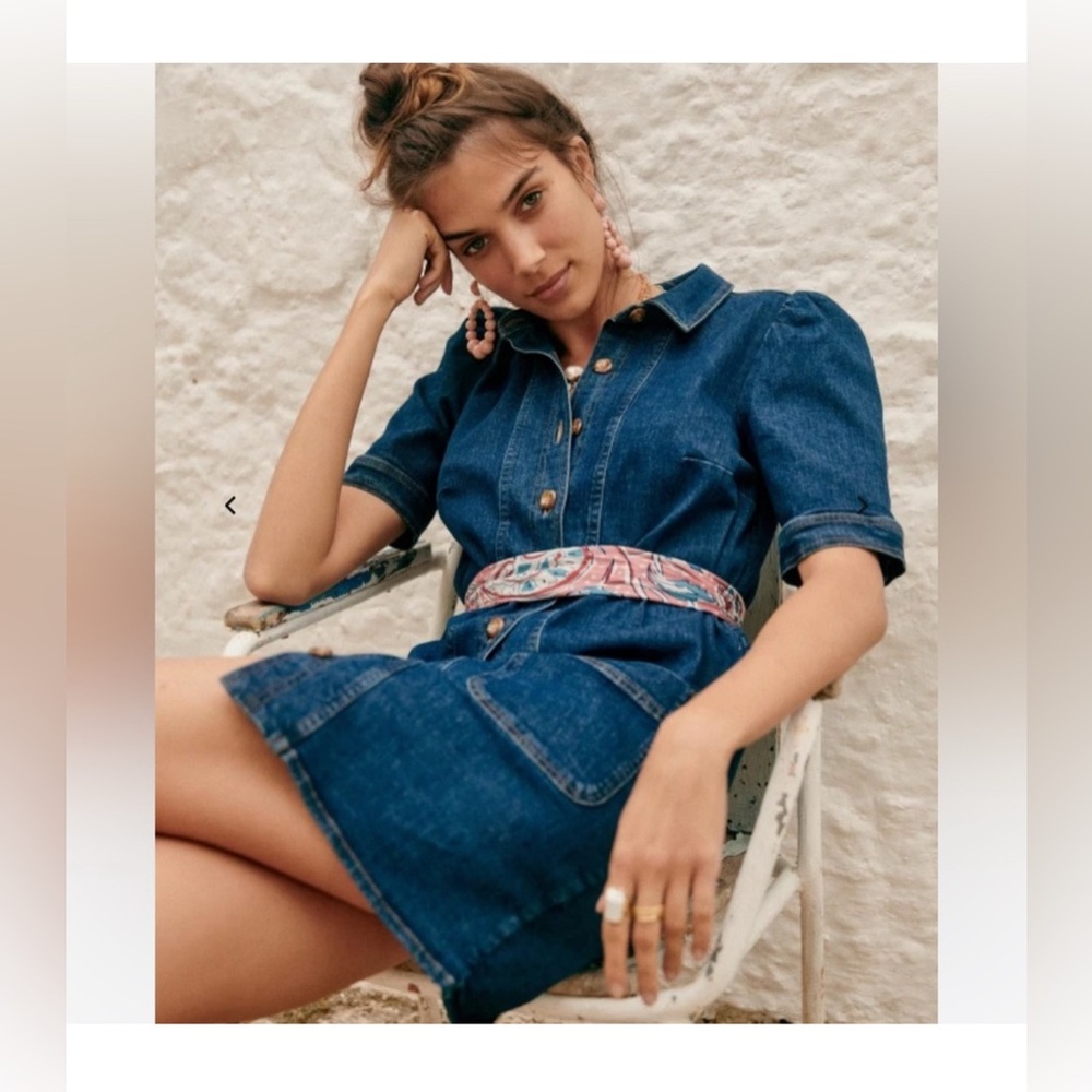 Sezane Almette Denim Dress